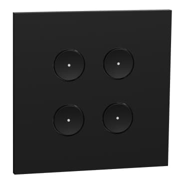 -Bus SpaceLogic Wall Plate Saturn Zen, E-Series, Key Input unit, 4 keys | Zen Black Item Number: ER5044ZB
